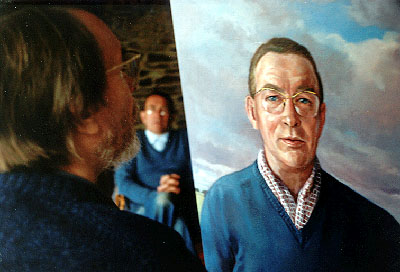 xavier making the portrait of Paulo Henry de Generet